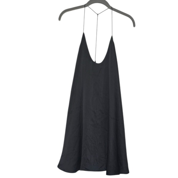Cami NYC Y Spaghetti Strap Luxurious Romantic Minimalist Silk Slip Dress Black M - Picture 1 of 8